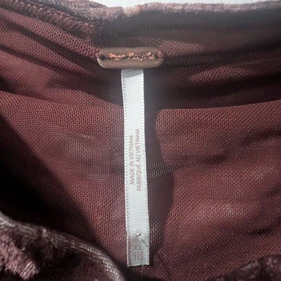 NEW! Free People | Reina Off-the-shoulder Top In Merlot Floral - Picture 5 of 7